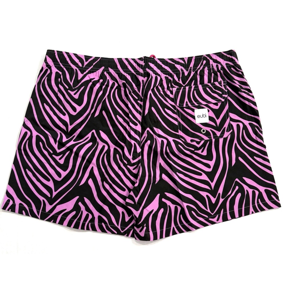 Eubi Magical Swim Shorts Men XXL Stretchy Pink Zebra Heat Reactive Color Change - Picture 3 of 15